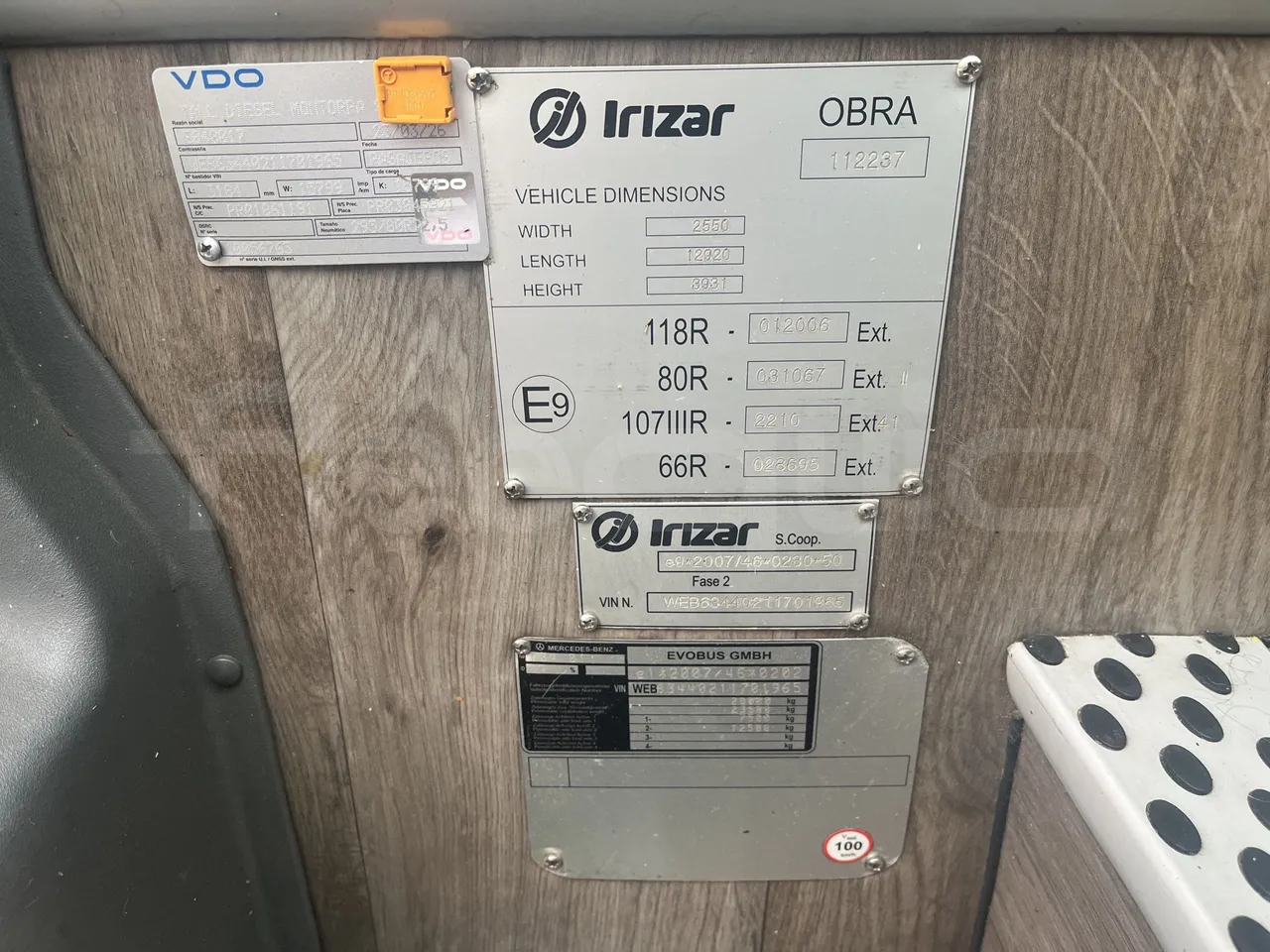 Irizar i6s - Vehicle Plate