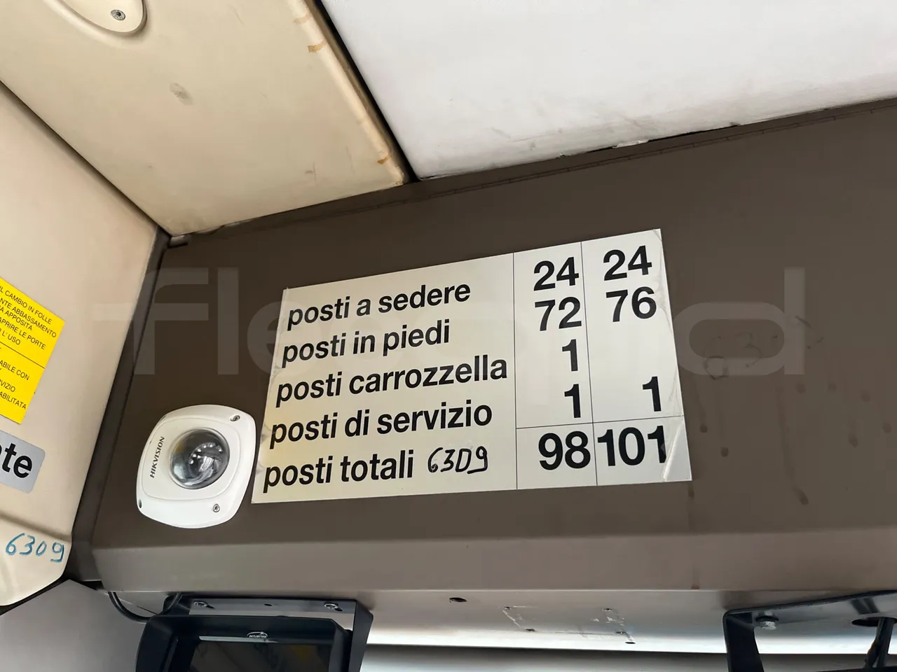 Irisbus Citelis PS09D1 PS09D1-98  - Euro5 - 213kW - 11.990mt - seat plate photo