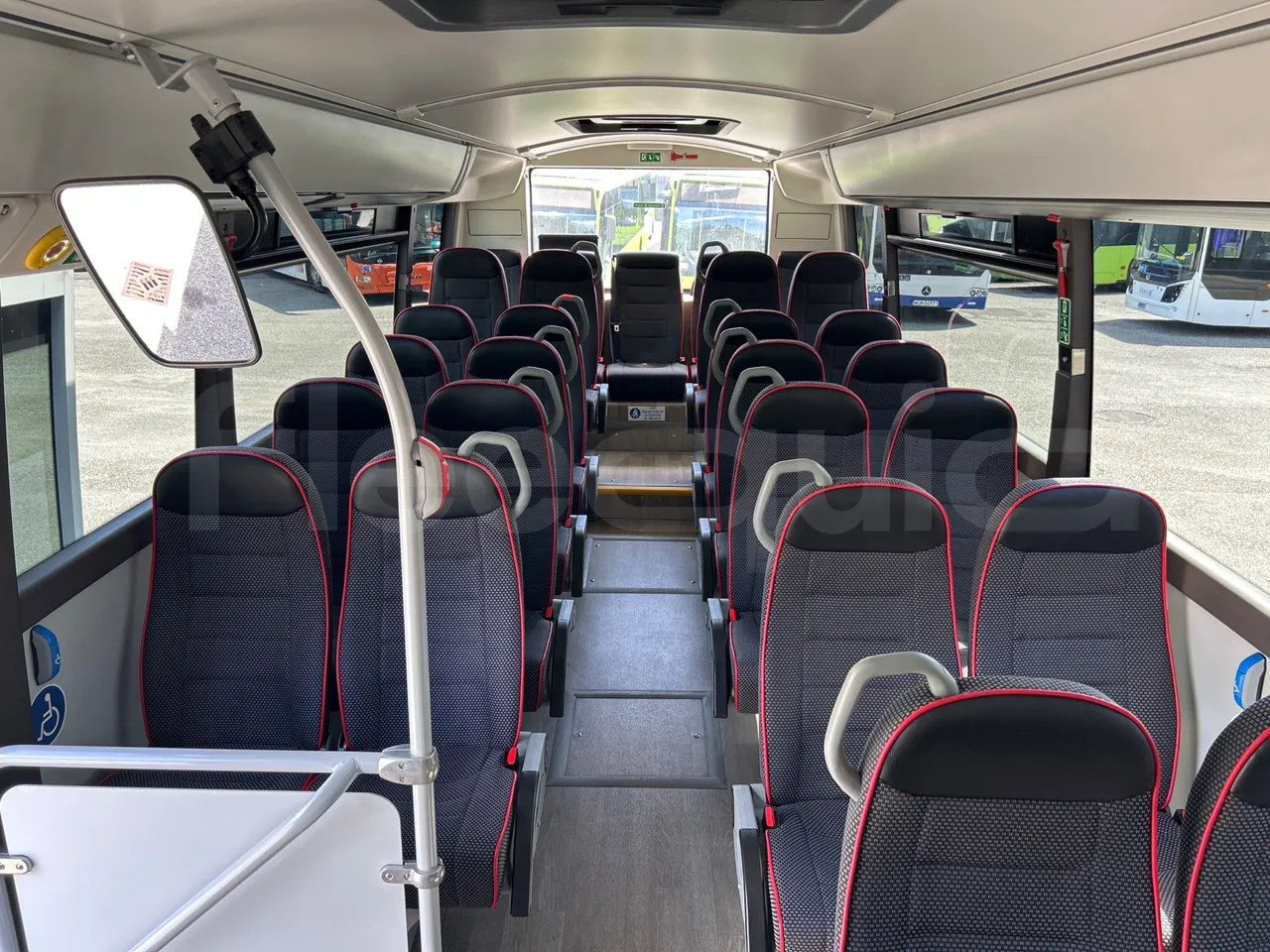 Volvo B8R R1E16F32D81011 -EUR6 -240Kw -10,800m - reverse view middle aisle