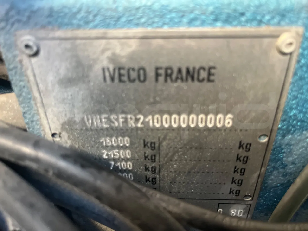Iveco Magelys SFR210 - Euro5 - 331kW - 12.250mt - vehicle plate photo