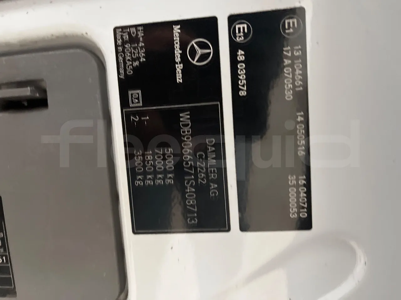 Mercedes-Benz Sprinter 516CDI - EUR5 - 120kW - 7.530m - vehicle plate photo