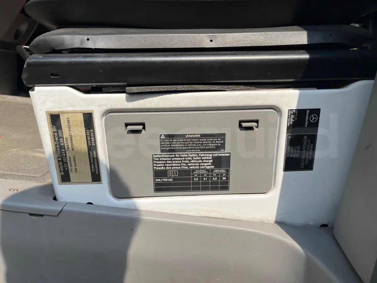Mercedes-Benz Sprinter 906BB50 - EUR 6 -120kW - 7.361m - vehicle plate photo