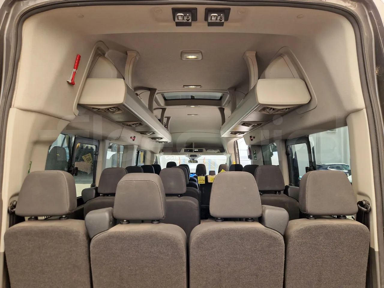 Ford Transit FBD - forward view all seats last row height