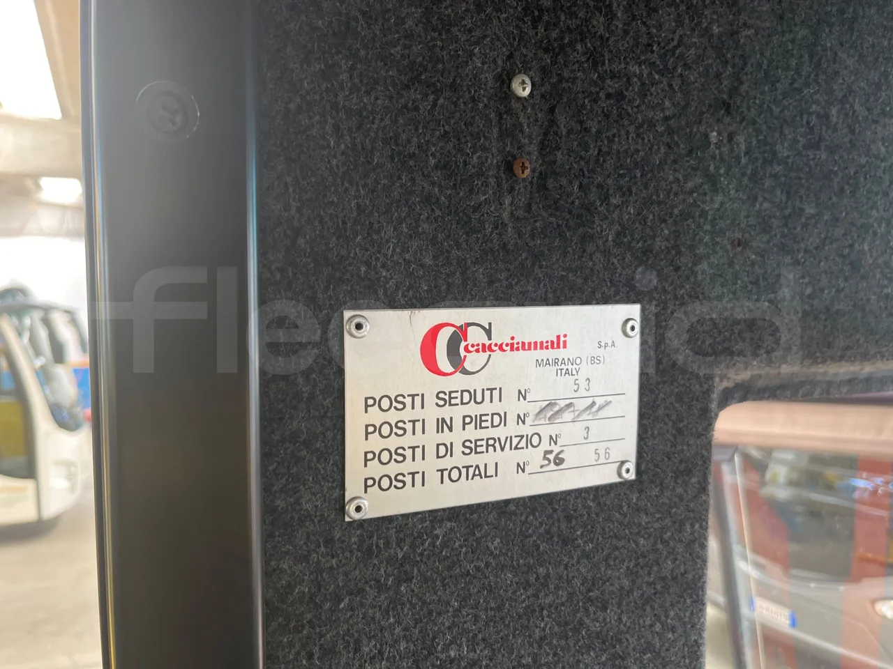 Iveco Cacciamali Tema161-2/ Euro 2 - 130 Kw - 9,195 Mt - seat plate photo
