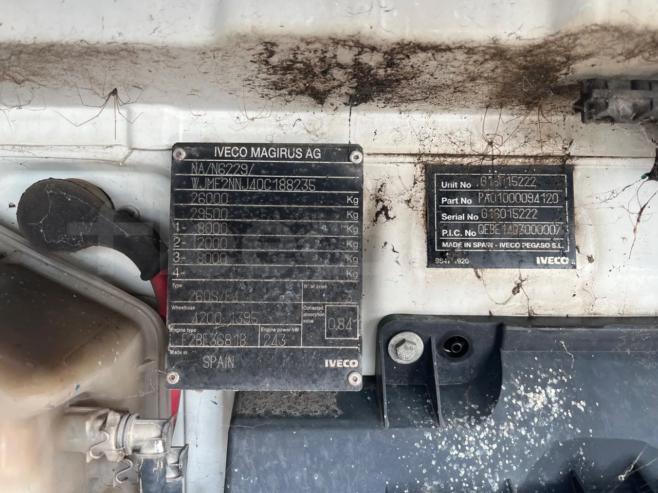 Iveco Magirus A260S/E4 - Euro5 - 243kW - 9.755mt - chassis VIN photo