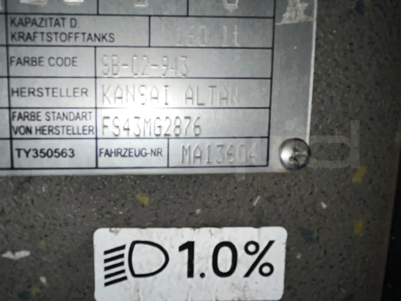 Temsa MD7 MD7 - Euro6 - 129kW - 7.745mt - chassis VIN photo