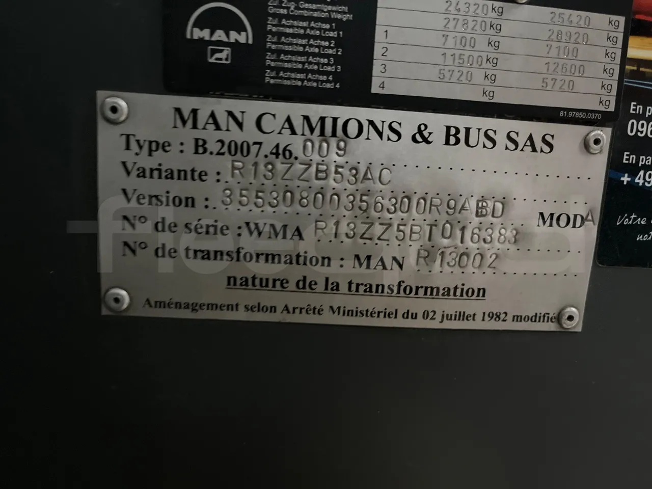 Man Lion's Regio L 360 - Euro5 - 265kW - 13.900mt - chassis VIN photo