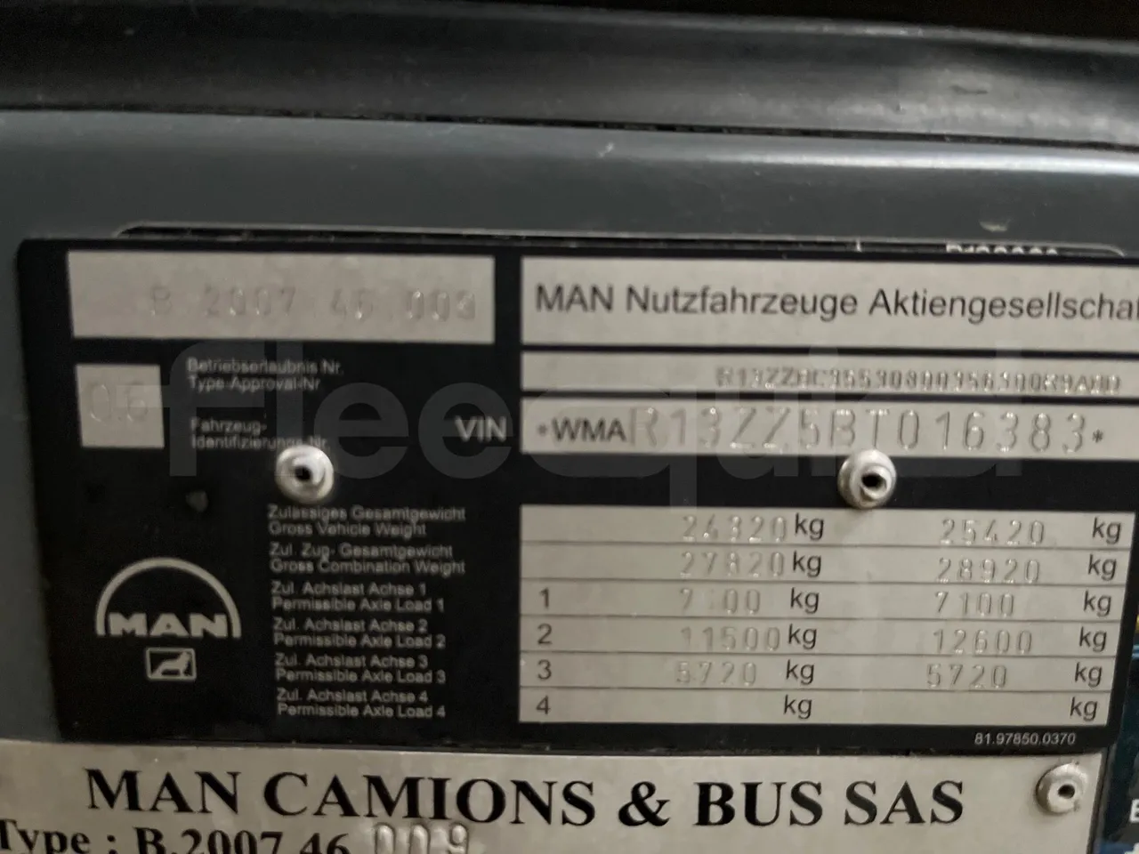 Man Lion's Regio L 360 - Euro5 - 265kW - 13.900mt - vehicle plate photo