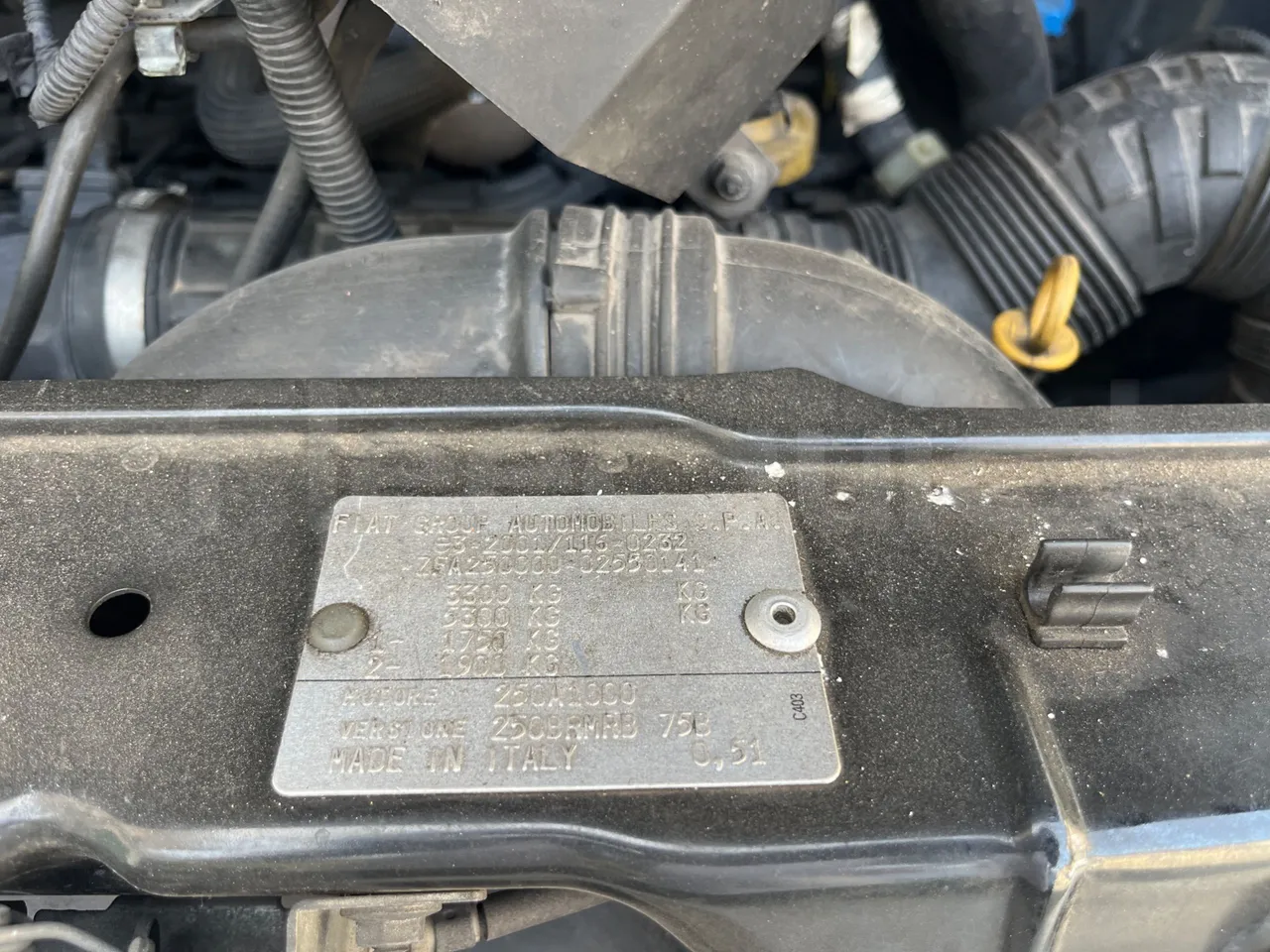 Fiat Ducato - Vehicle Plate