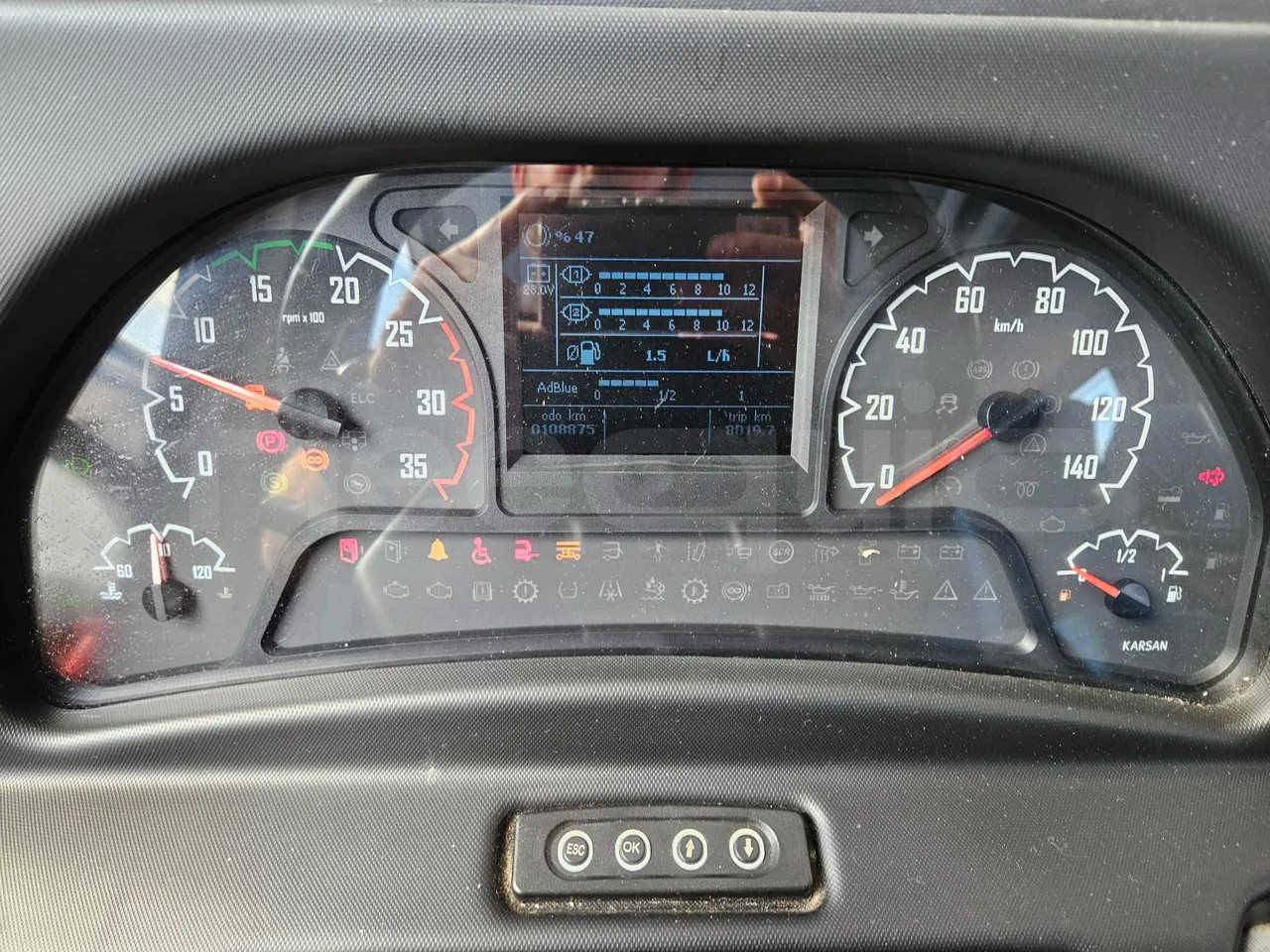 Karsan STAR M3V3CATYSLEN - kW 137 - EURO6 - 8.3m - dashboard lights on