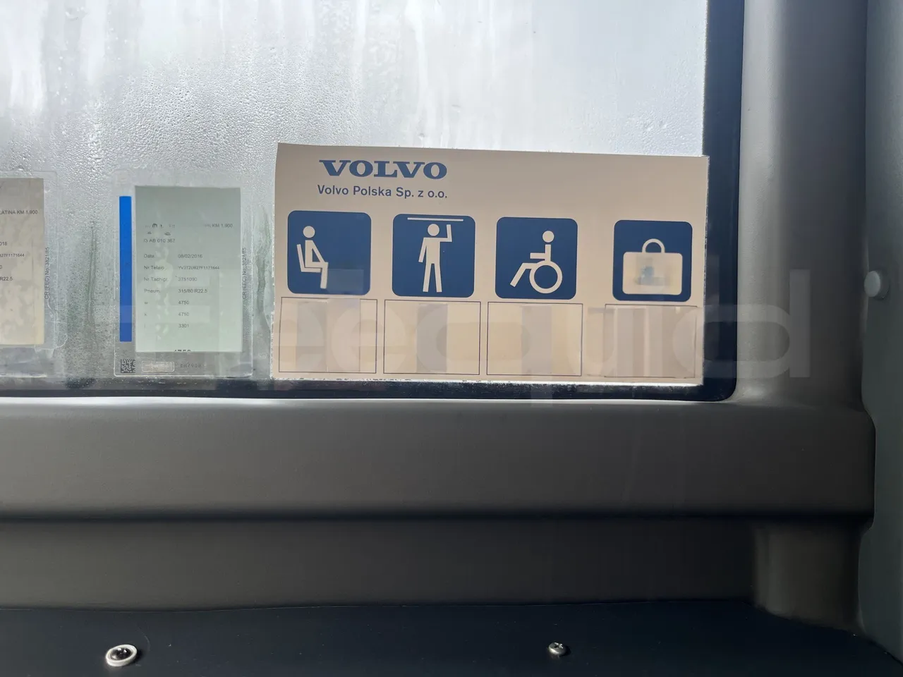 Volvo 9700 - Seats Plate