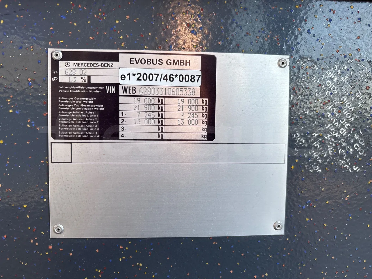 Mercedes-Benz Citaro 628 02 - Euro6 - 220kW - 12.135mt - vehicle plate photo