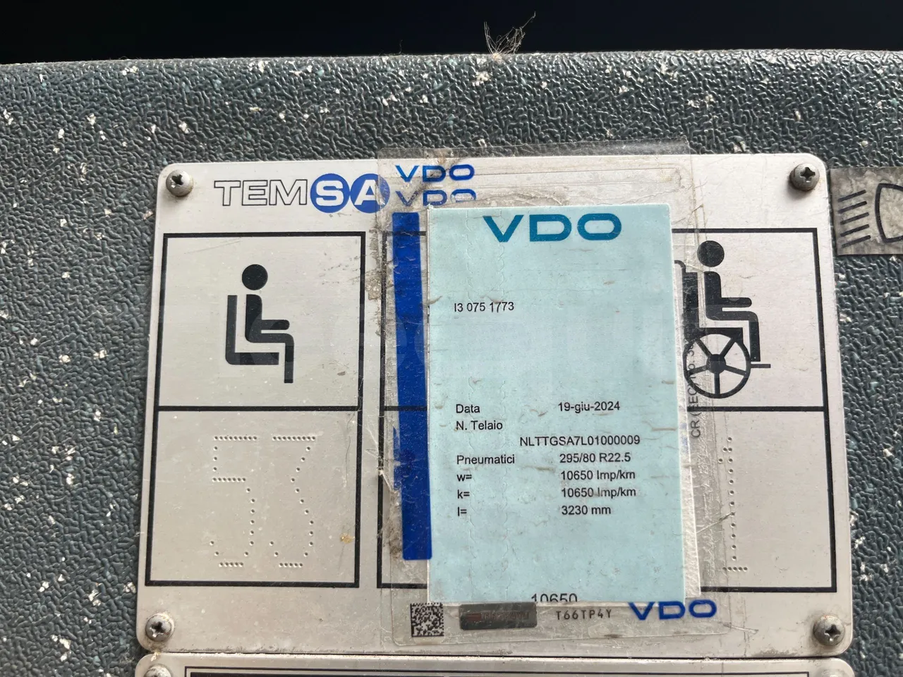 Temsa Tourmalin - seat plate photo