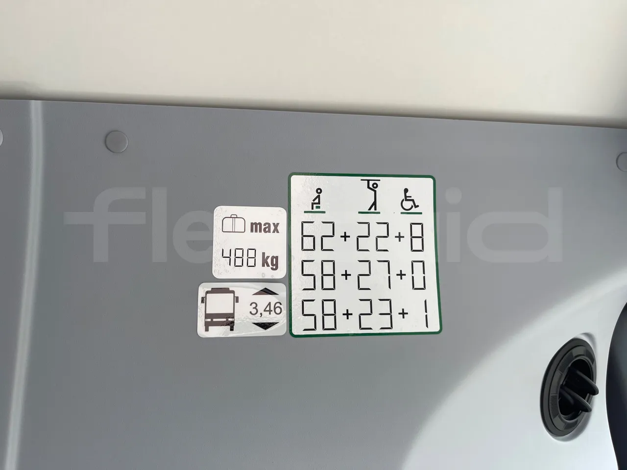 Iveco Crossway CBCWE3-00/ Euro 6 - 265 Kw - 12.962 Mt - seat plate photo