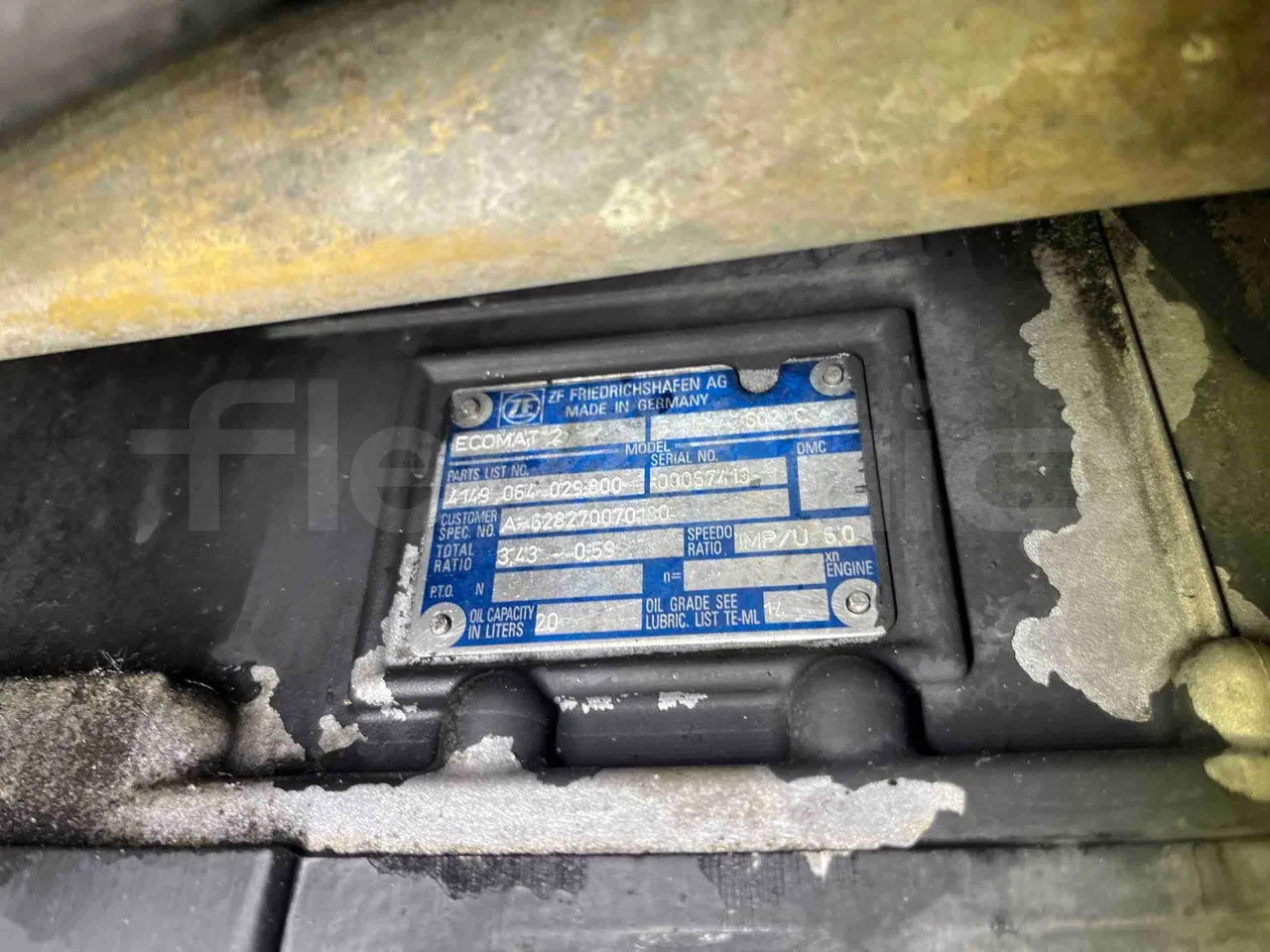 Mercedes-Benz Citaro G 0530 - Euro5 - 260kW - 17.940mt - gearbox plate photo