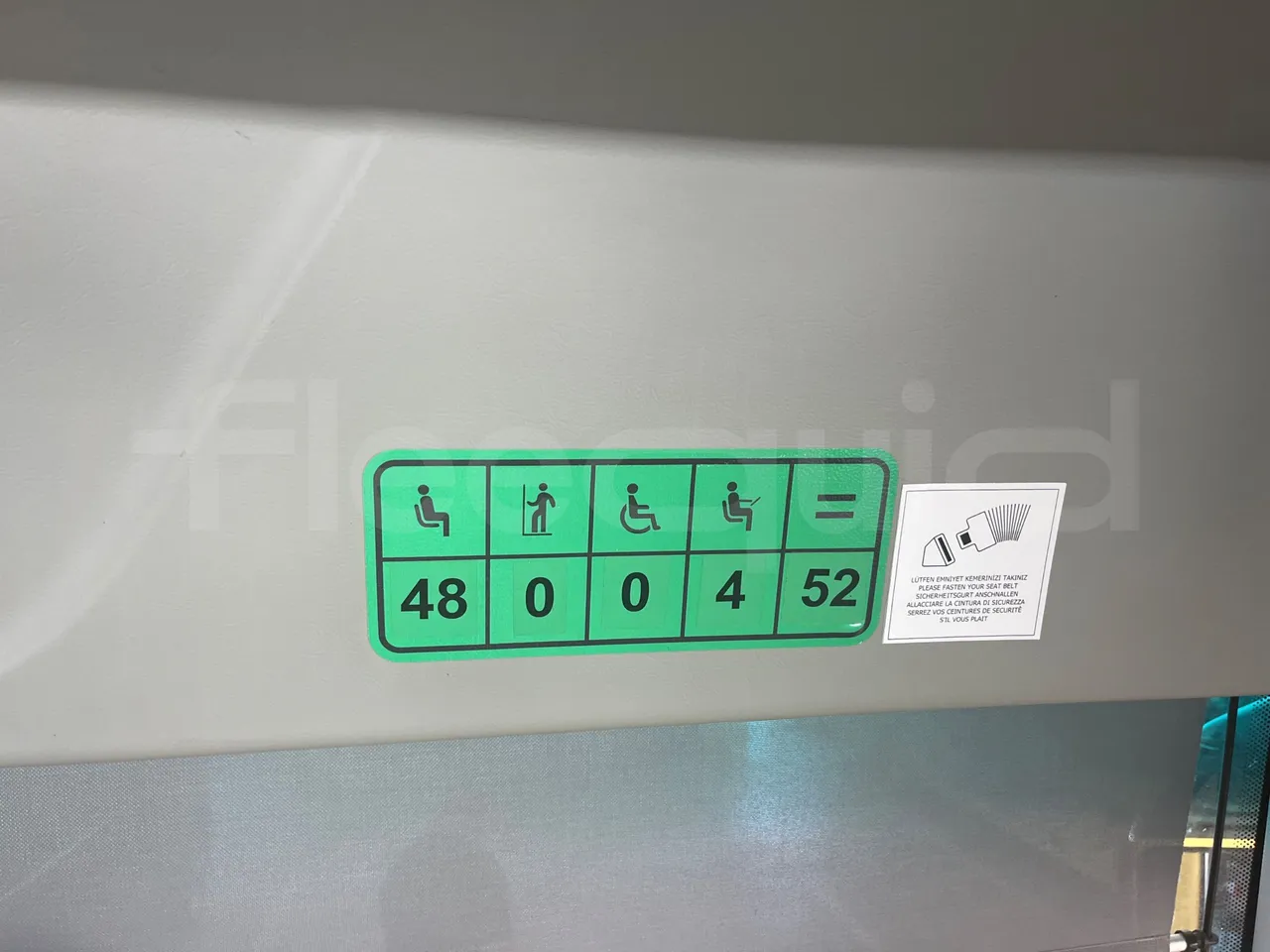 ISUZU Turquoise/Sb QBUS31-M51/Euro 5 - 140 Kw - 7,720 Mt - seat plate photo