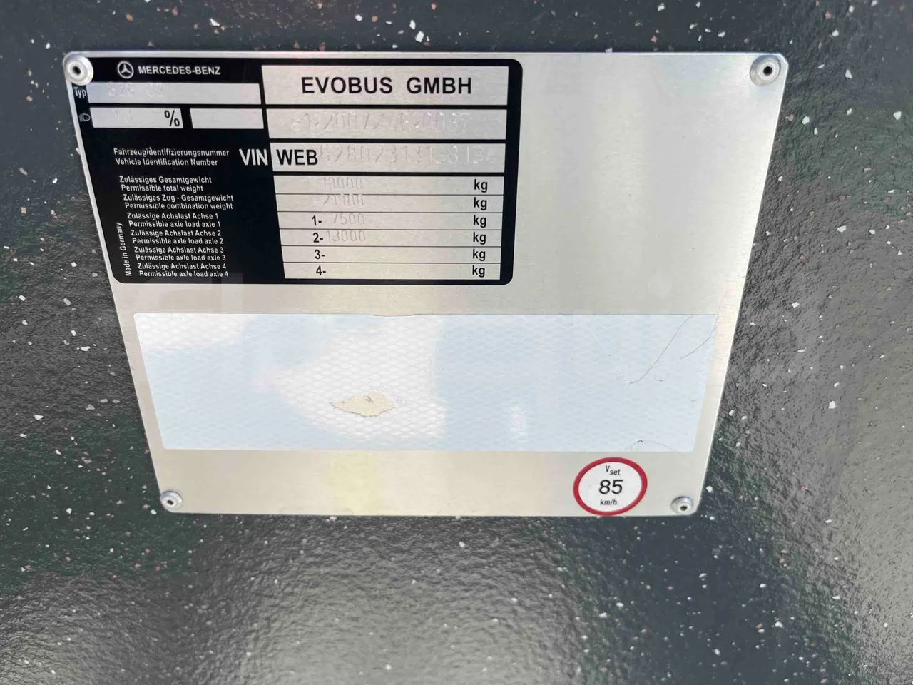 Mercedes-Benz Citaro - vehicle plate photo