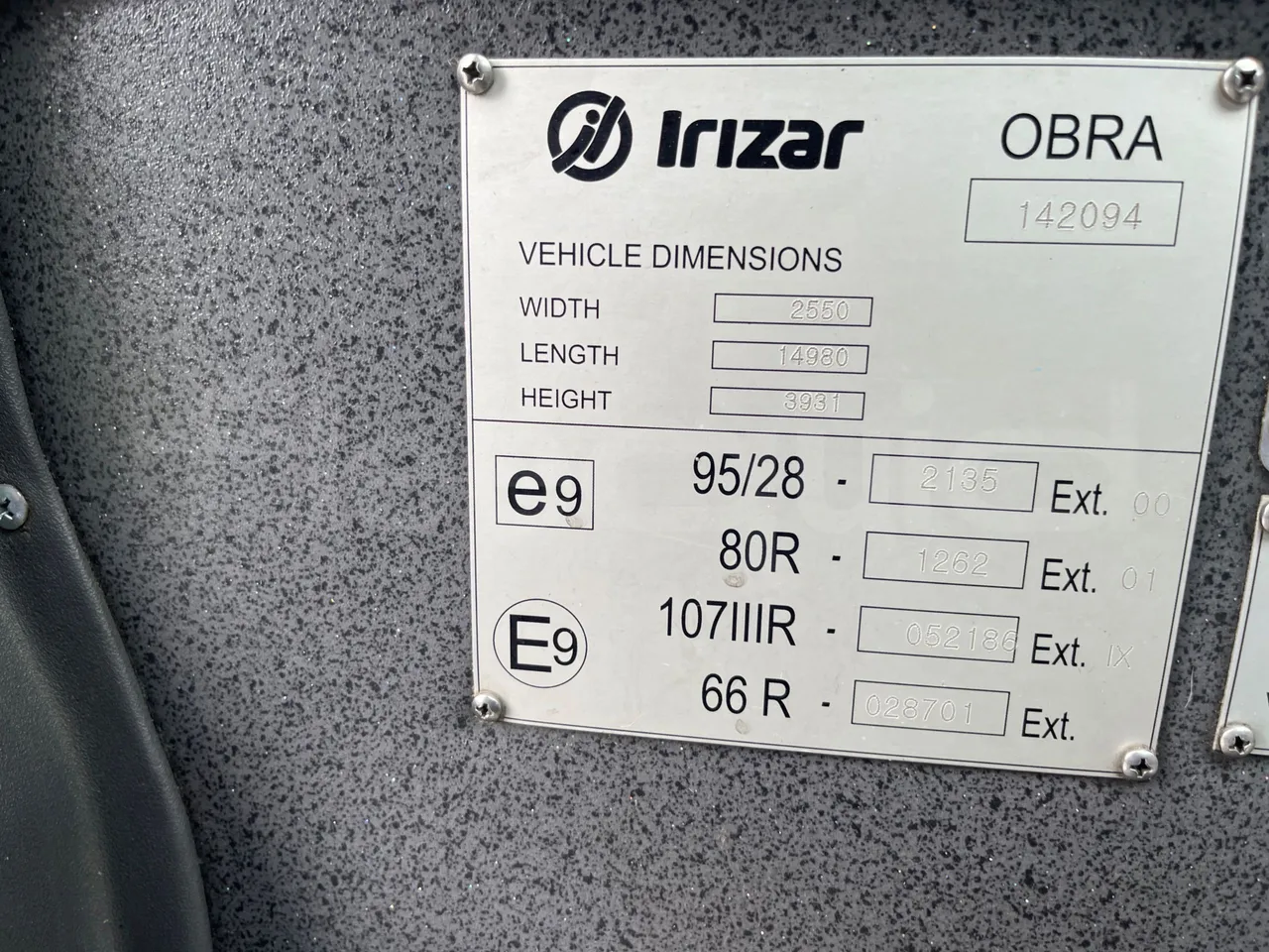 Irizar i6 15.37 - EUR6 - 331kW - 14.980m - onboard devices 3