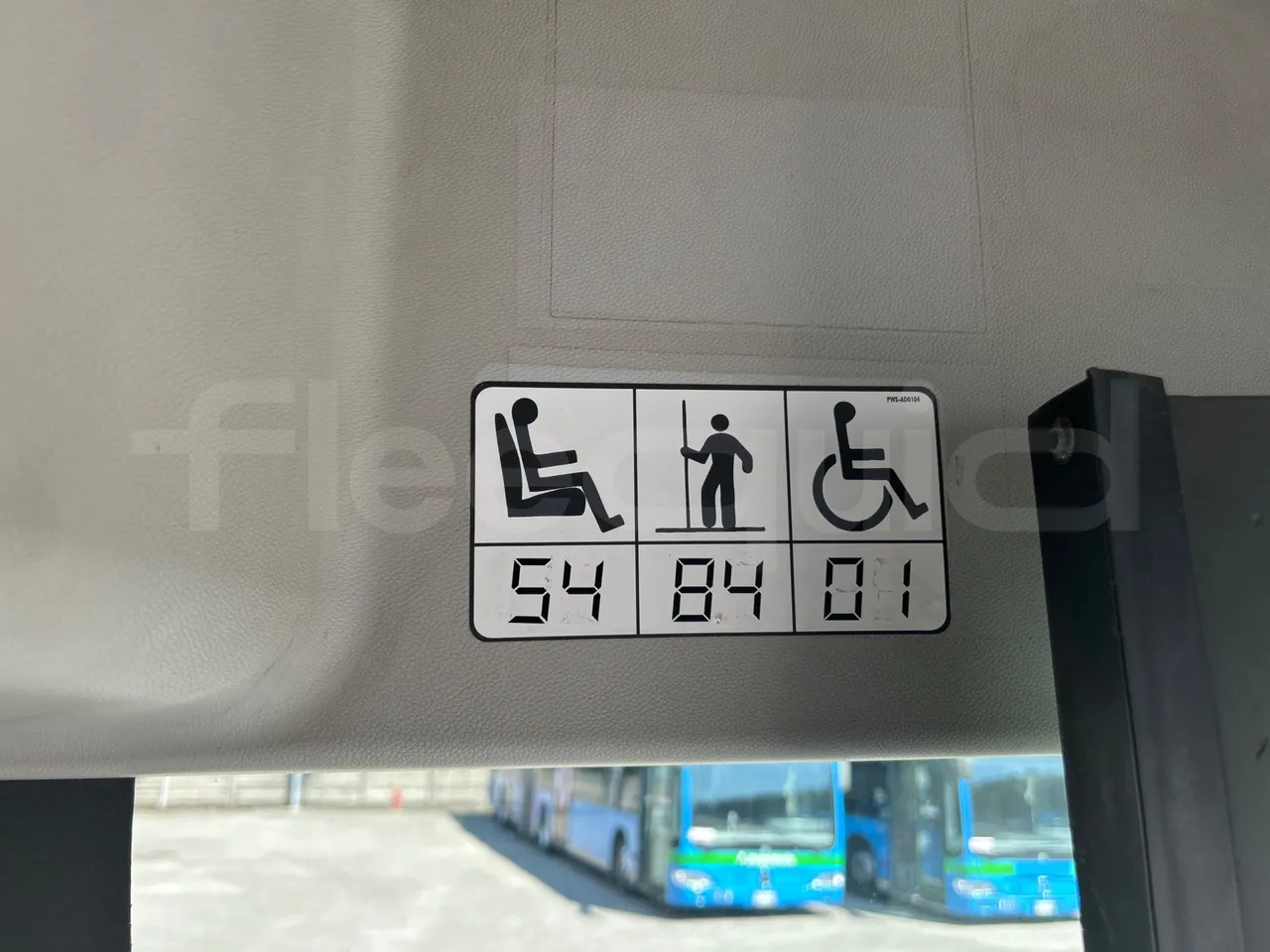 Mercedes-Benz Citaro G O530/Euro 4 - 260 Kw - 17,940 Mt - seat plate photo