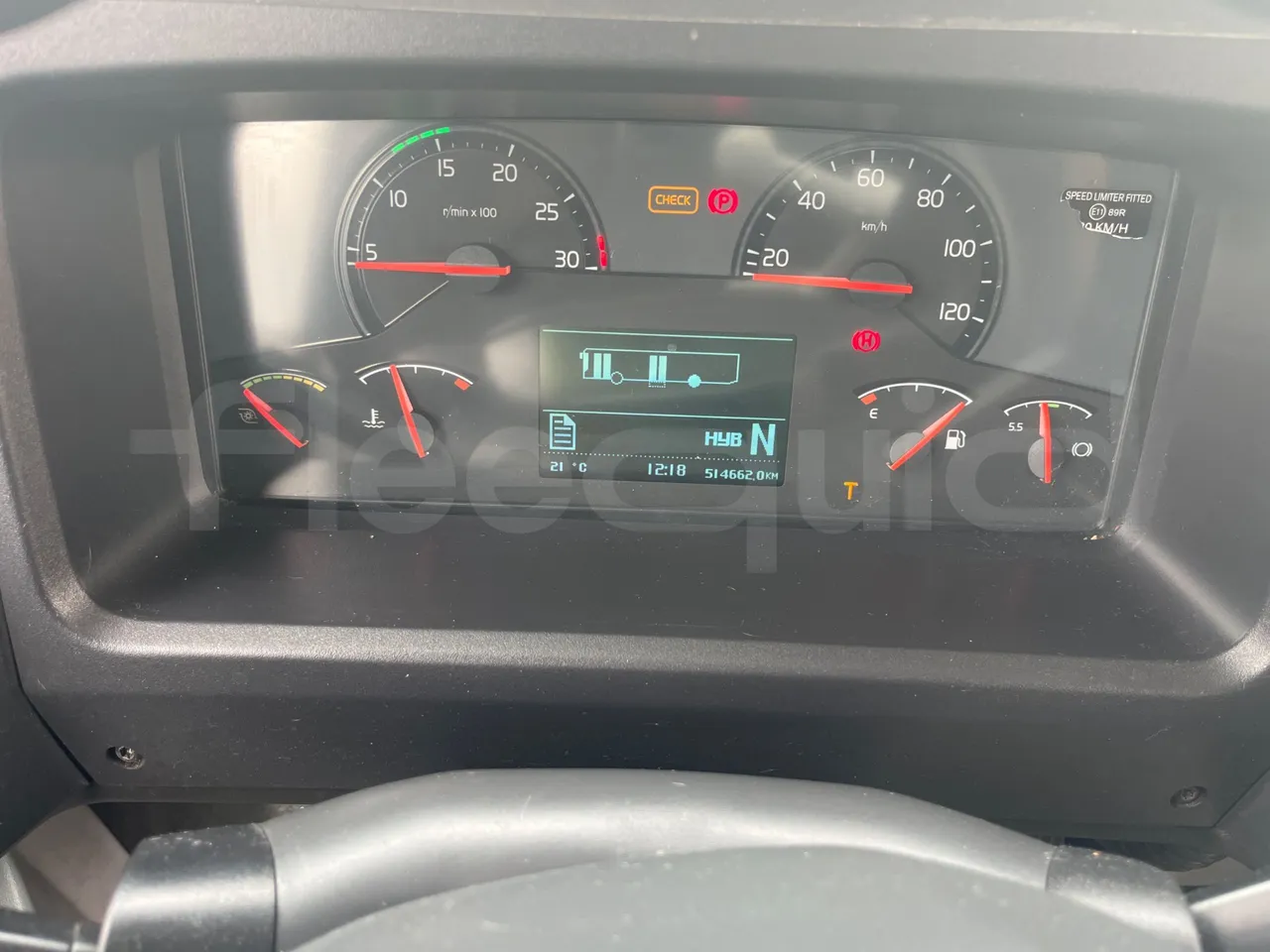 Volvo B4SC 7900  - Euro6 - 177kW - 12.134mt - dashboard lights on