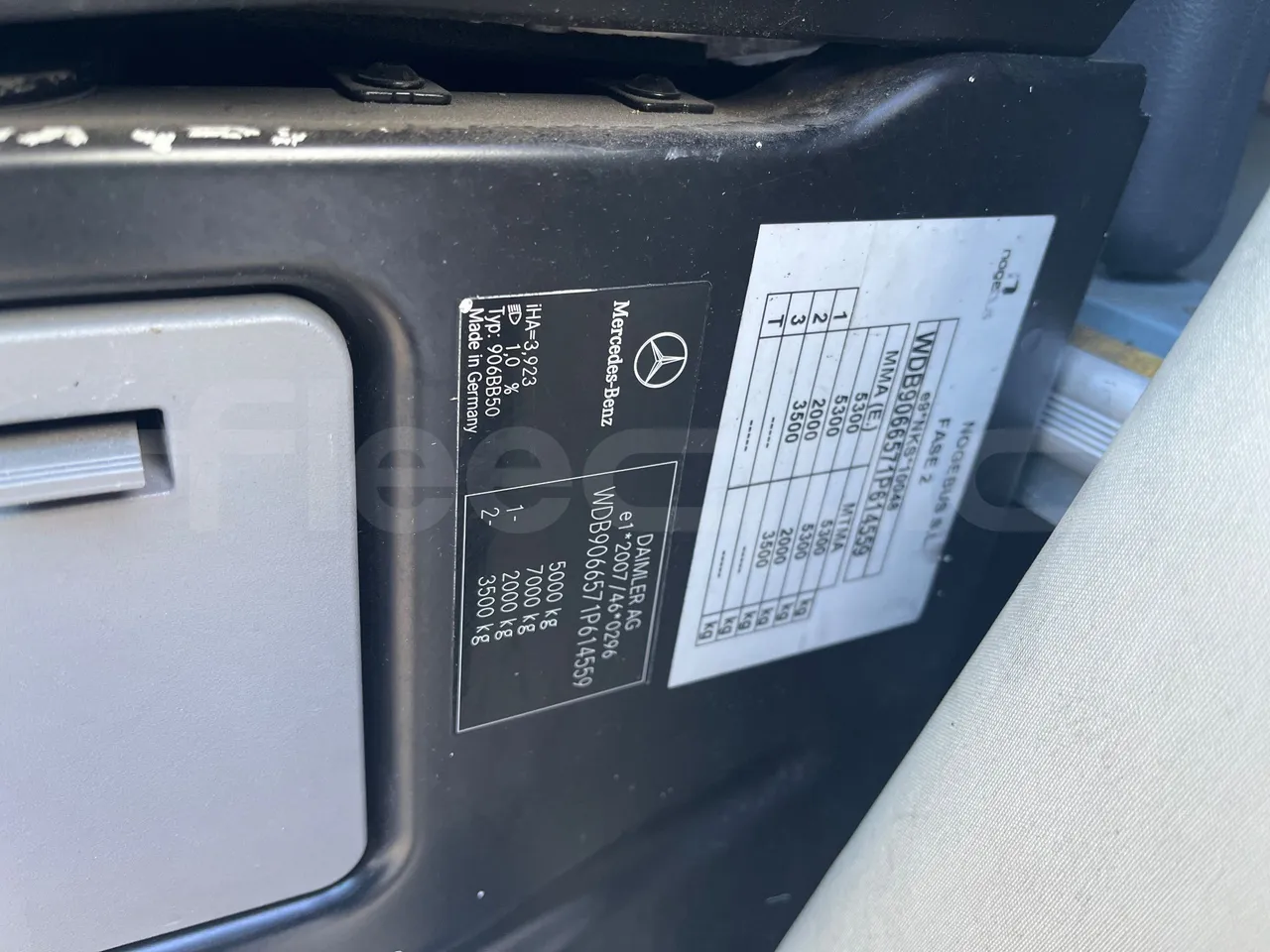 Mercedes-Benz Sprinter Noge - EUR6 - 140kW - 7.361m - vehicle plate photo