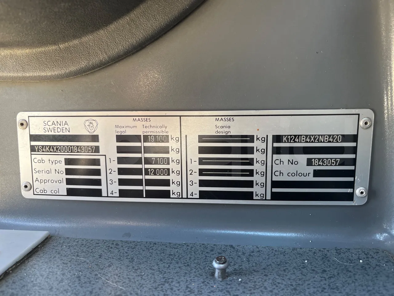 Irizar Scania - vehicle plate photo