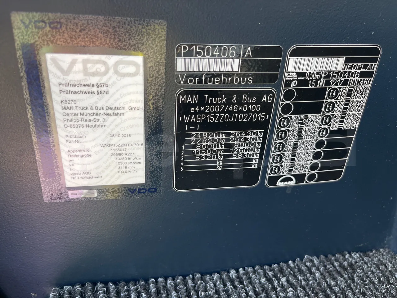 Neoplan Cityliner P15 - Euro6 - 338kW - 13mt - vehicle plate photo