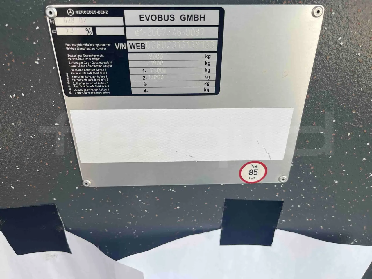 Mercedes-Benz Citaro - vehicle plate photo