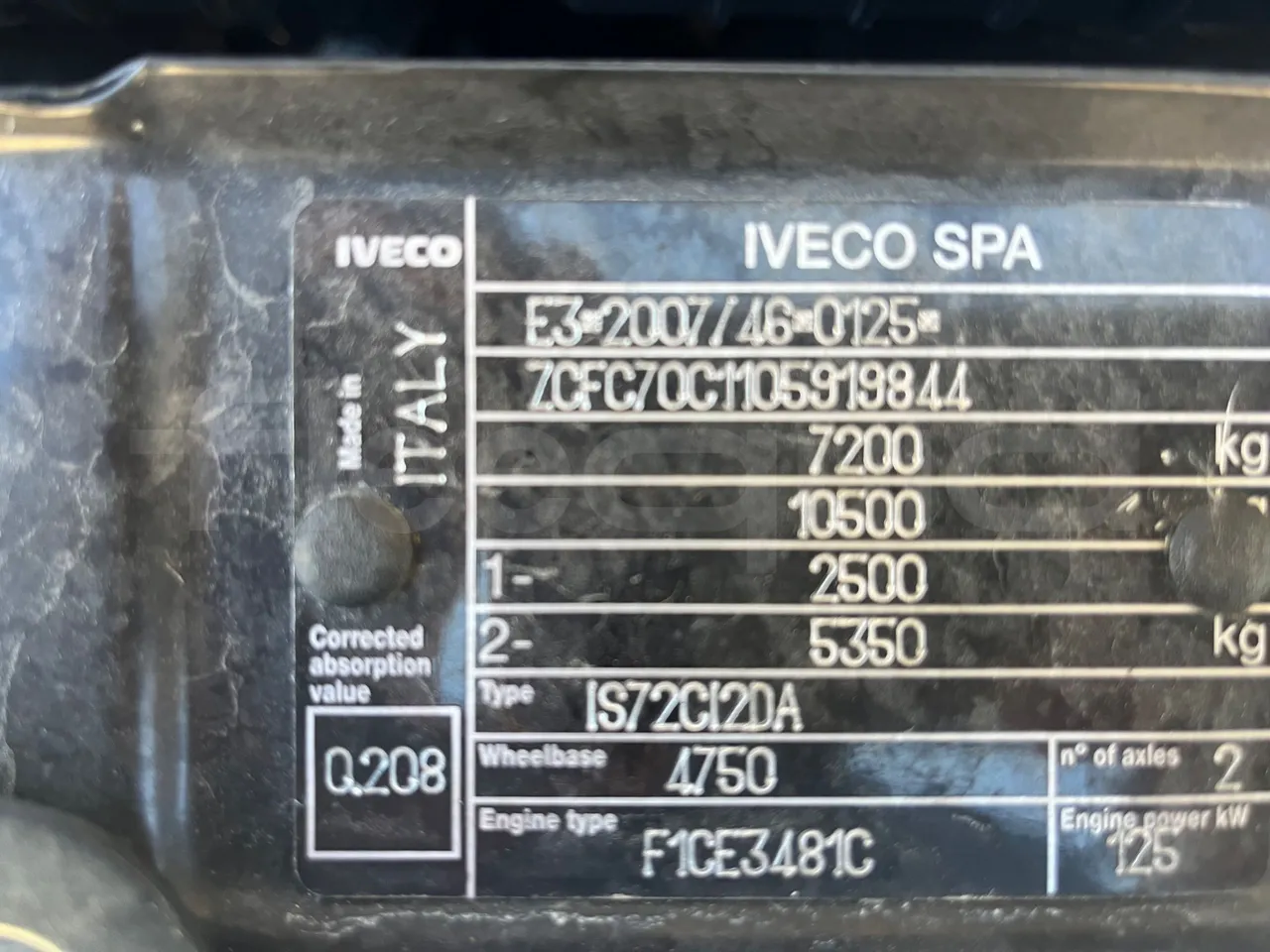 Irisbus Prodig SB Prodig sb - Euro 5 - 125 kW - 8.632 mt - chassis VIN photo