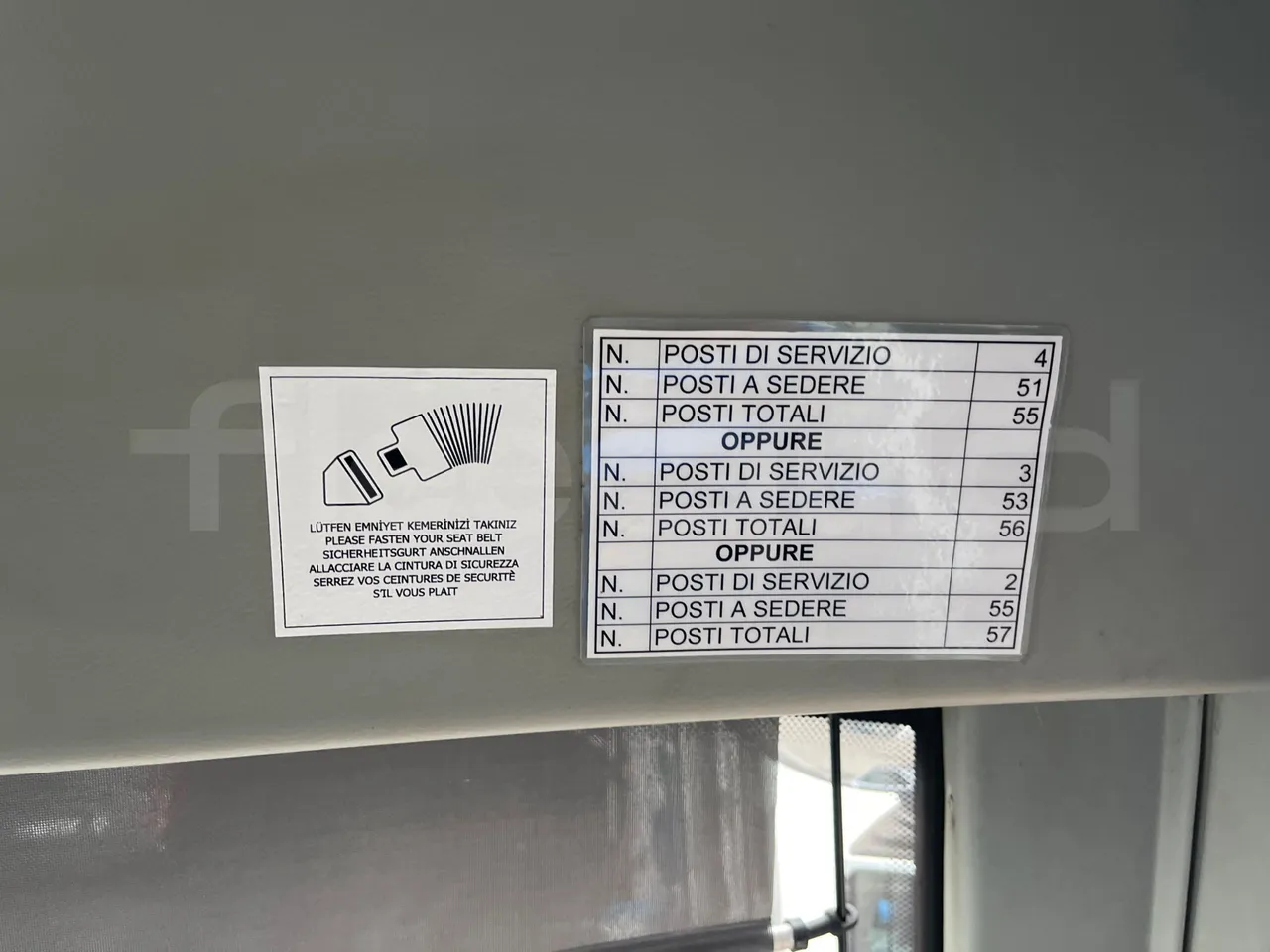 Isuzu Turquoise/Sb QBUS31 - Euro5 - 140kW  - 7.720mt - seat plate photo