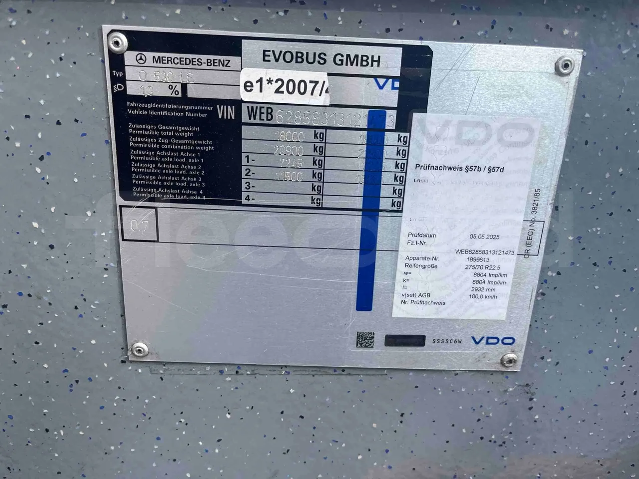 Mercedes-Benz Citaro - Vehicle Plate