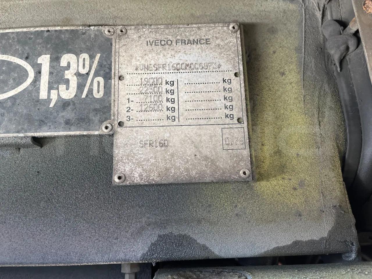 Iveco Recreo SFR160 - Euro5 - 243 kW - 12.760 mt - vehicle plate photo