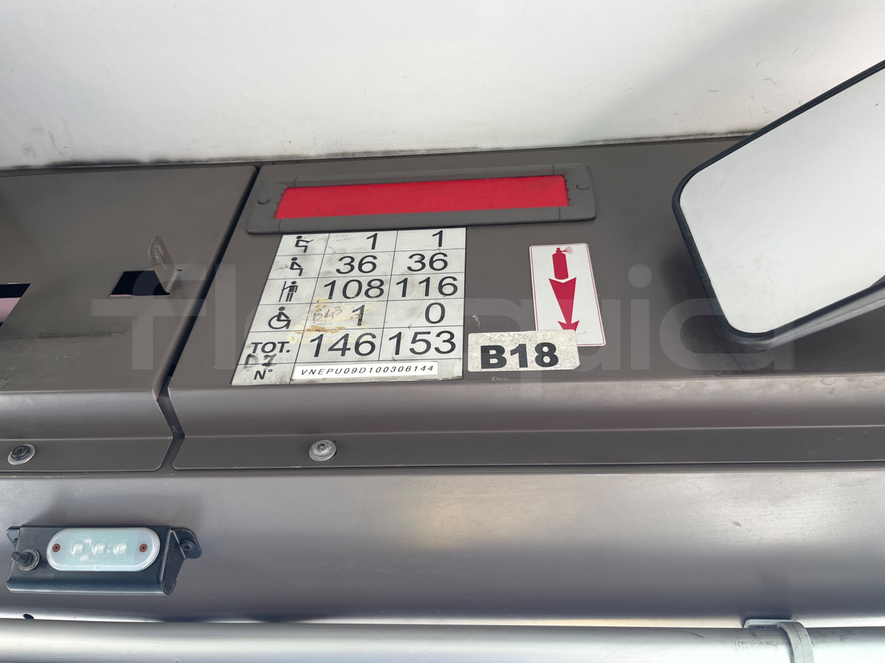 Iveco Citelis Citelis 18 m Diesel - seat plate photo