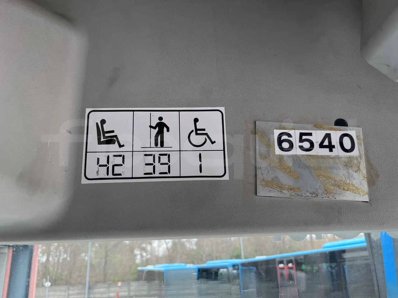 Mercedes-Benz Citaro O 530/2PCL2E4 - Euro 4 - 210 kW - 11,950 mt - seat plate photo