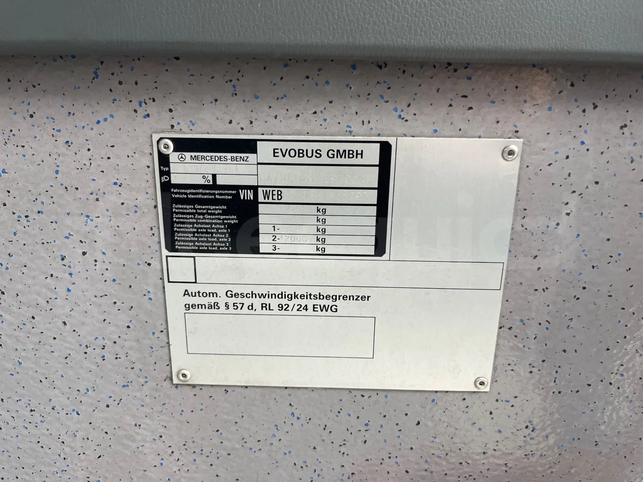 Mercedes-Benz Citaro O 530/2PCL2E4 - Euro 4 - 210 kW - 11,950 mt - vehicle plate photo