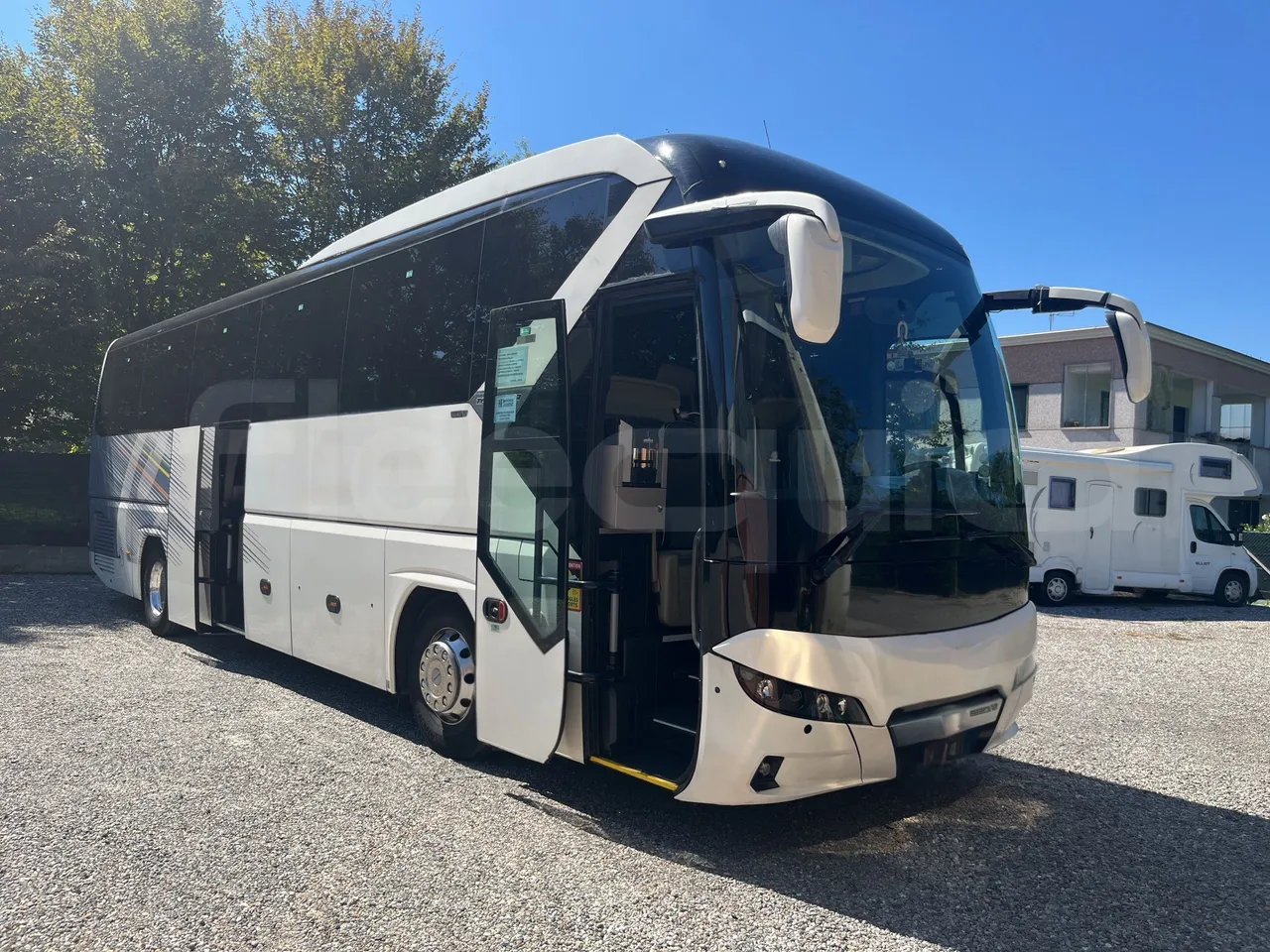 Neoplan Tourliner - 3/4 Front Right Side Doors Open
