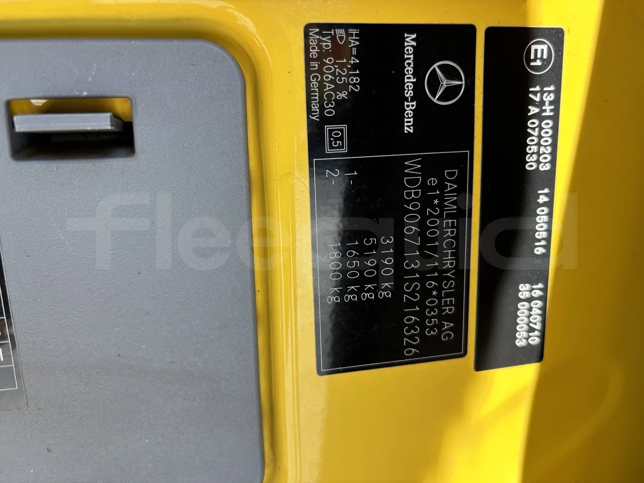 Mercedes-Benz Sprinter - Vehicle Plate