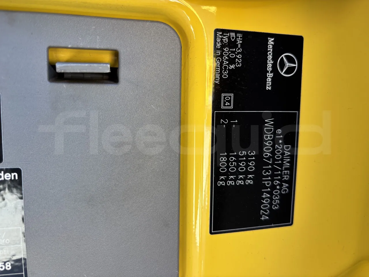 Mercedes-Benz Sprinter - Vehicle Plate