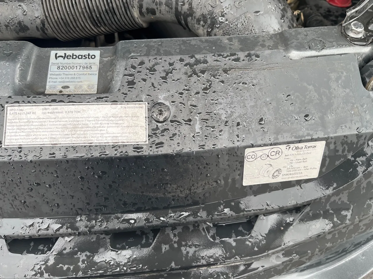 Iveco Ferqui S327C - Euro 6 - 132 kW - 8.470 mt - engine plate photo