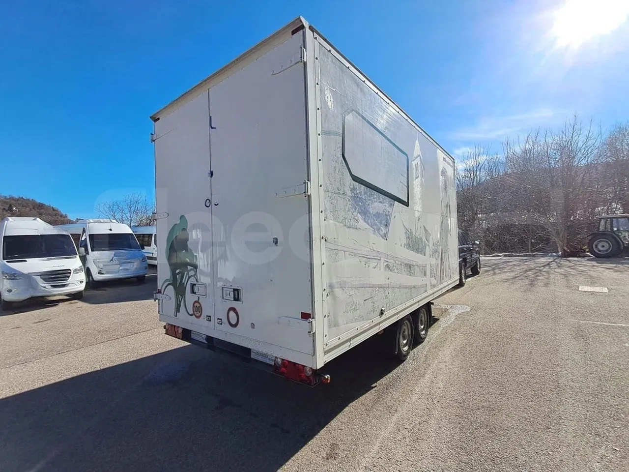 Harbeck Franz 0200TA Rimorchio - 6.550m - 3/4 right rear doors open