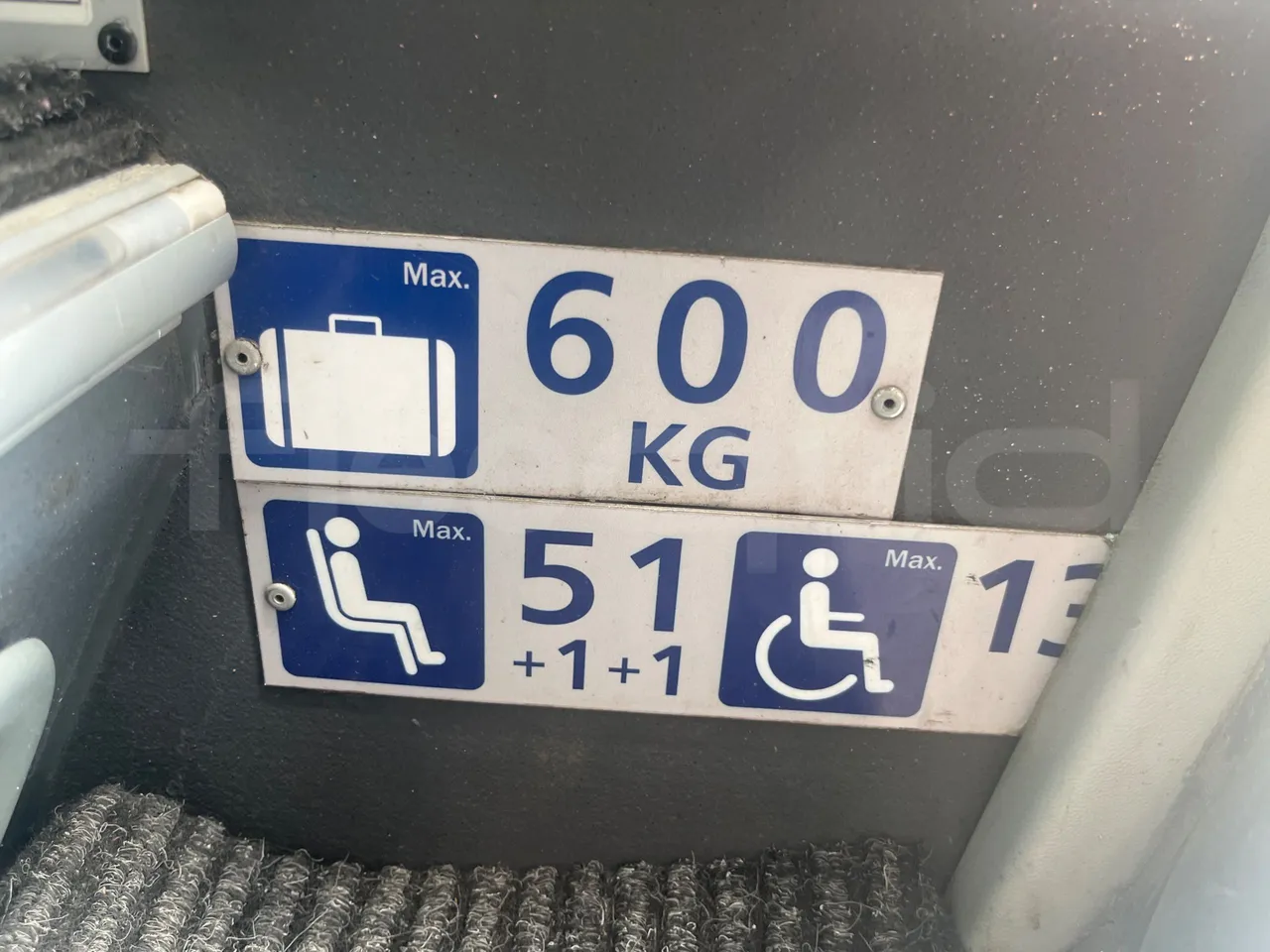 Van Hool Acron TX15 - EUR5 - 300kW - 12.2m - seat plate photo