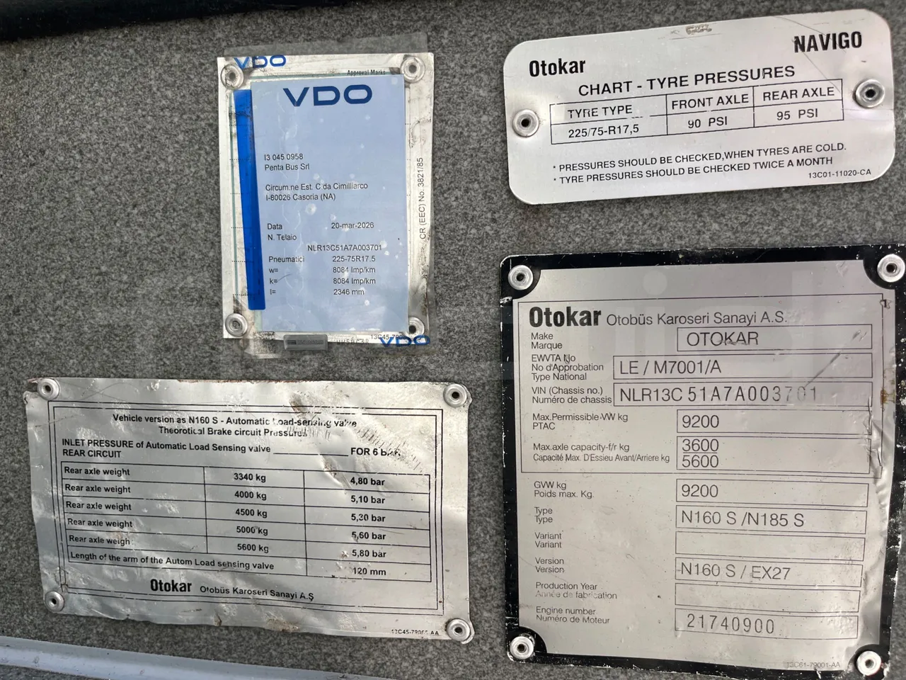 Otokar Navigo 160 S - Euro4 - 112kW - 7.100mt - chassis VIN photo