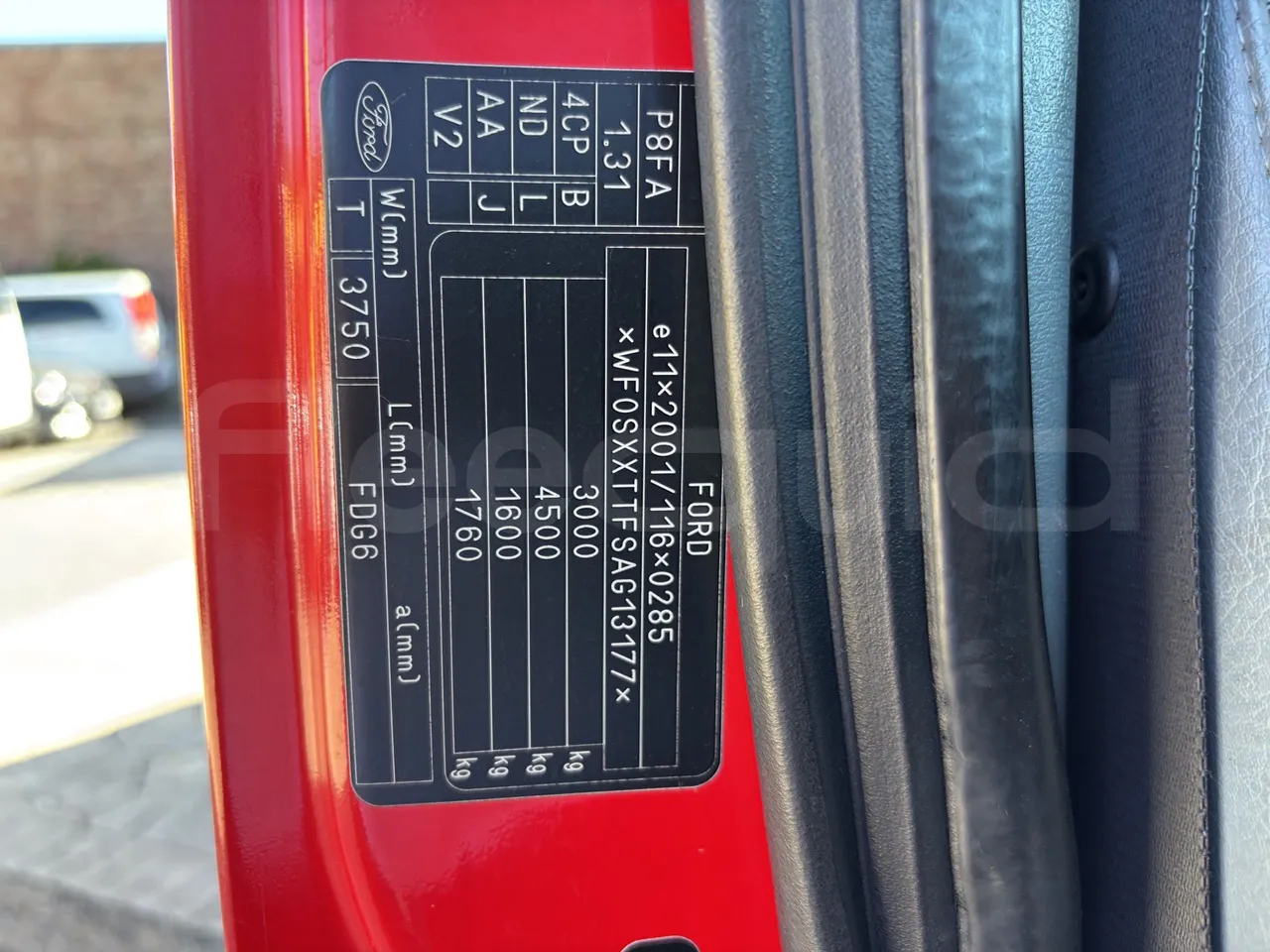 Ford Tourneo - Vehicle Plate