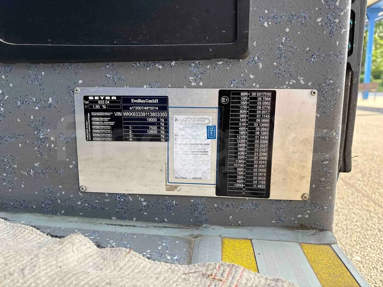Setra S415 - vehicle plate photo