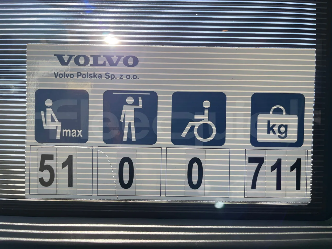 Volvo 9700 B4SC - EUR6 - 323kW - 12.35m - seat plate photo