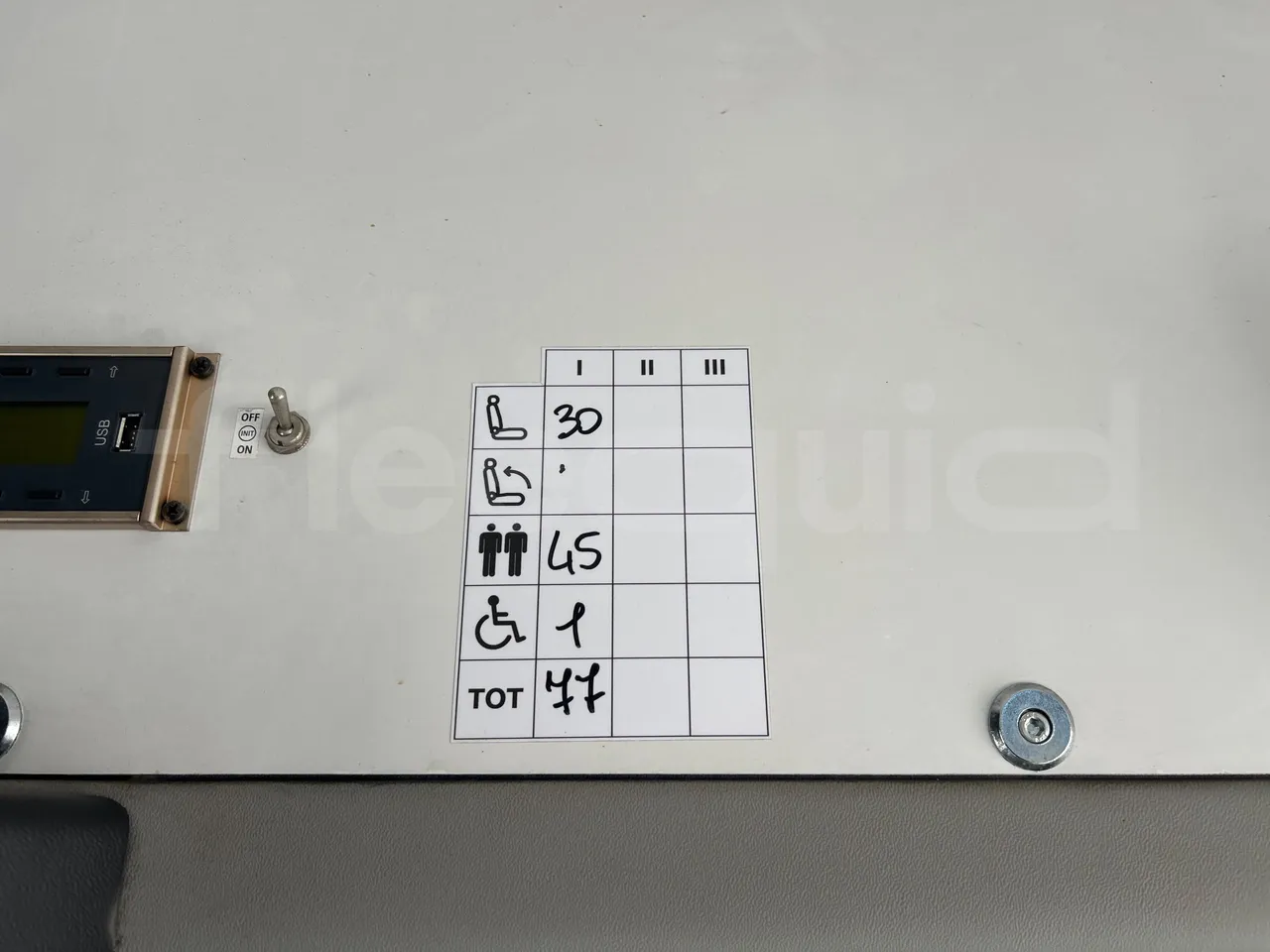 Solaris Urbino 12 - Euro5 - 231kW - 12mt - seat plate photo