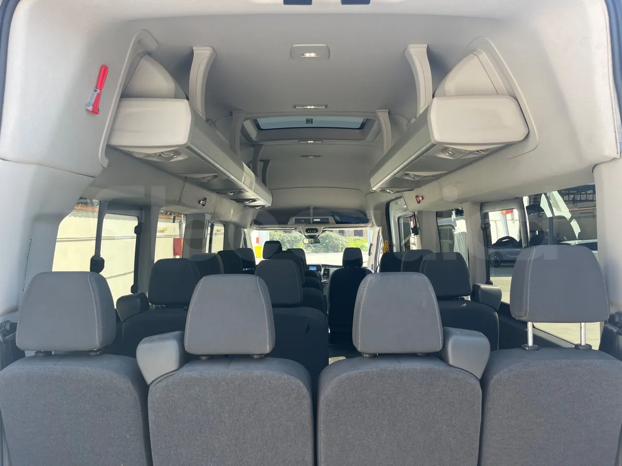 Ford Transit FBD BLHA2DDX - Euro6 - 121.30kW - 6.704mt - forward view all seats last row height