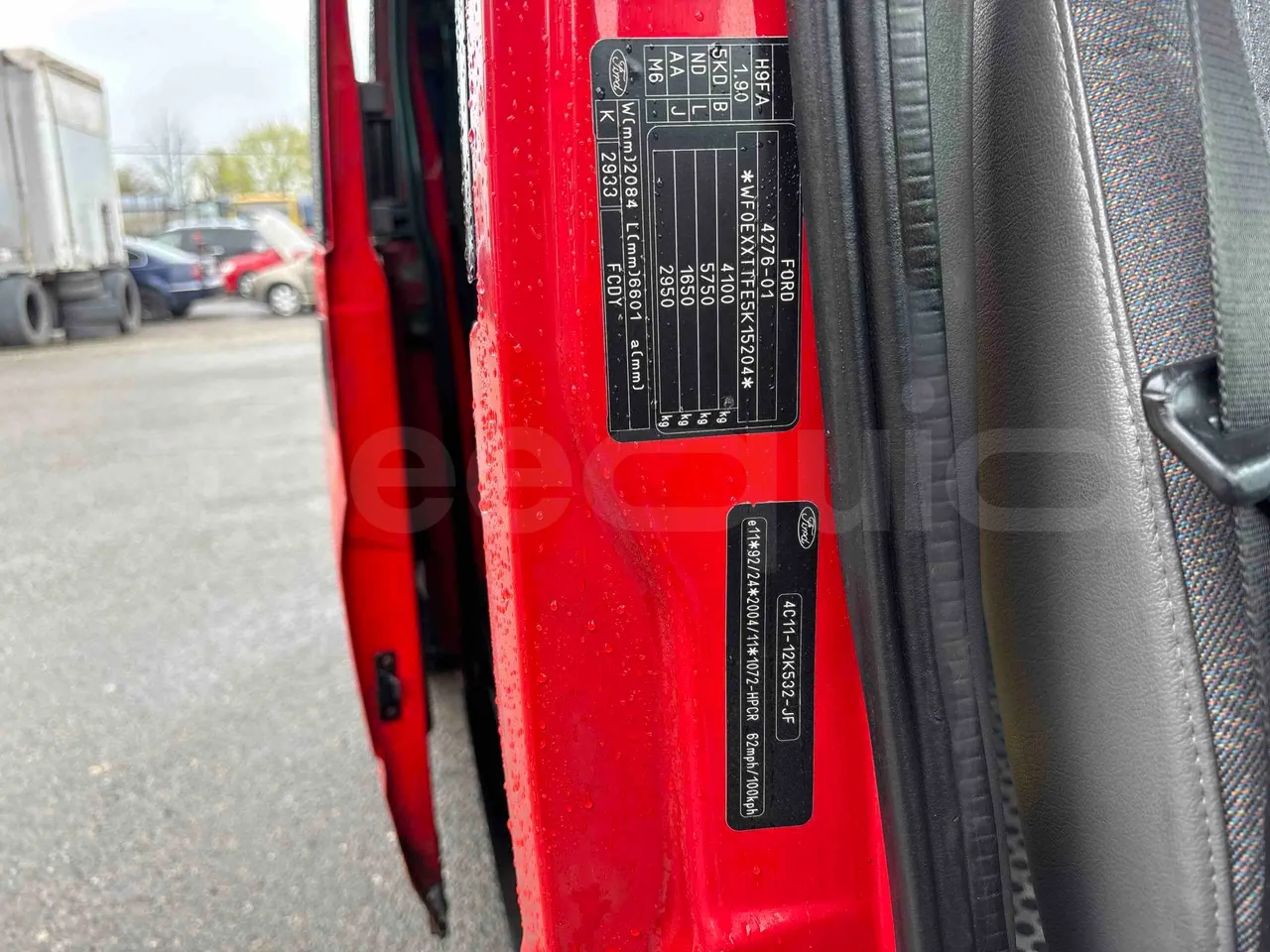 Ford Transit H9FA - Euro3 - 101kW - 6.374mt - vehicle plate photo