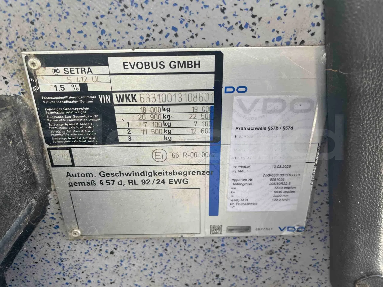 Setra S412 - Vehicle Plate