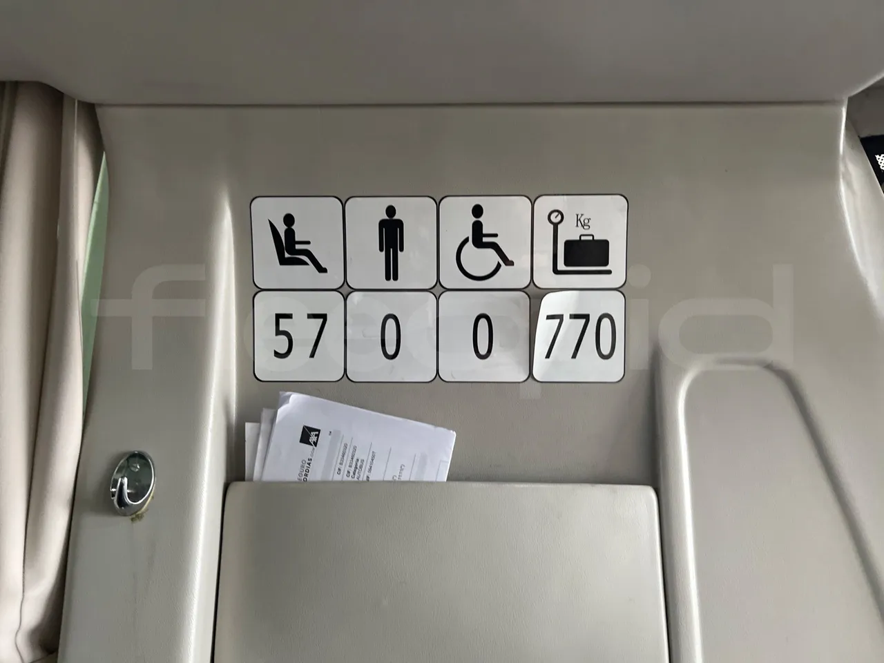 Scania Touring HD - seat plate photo